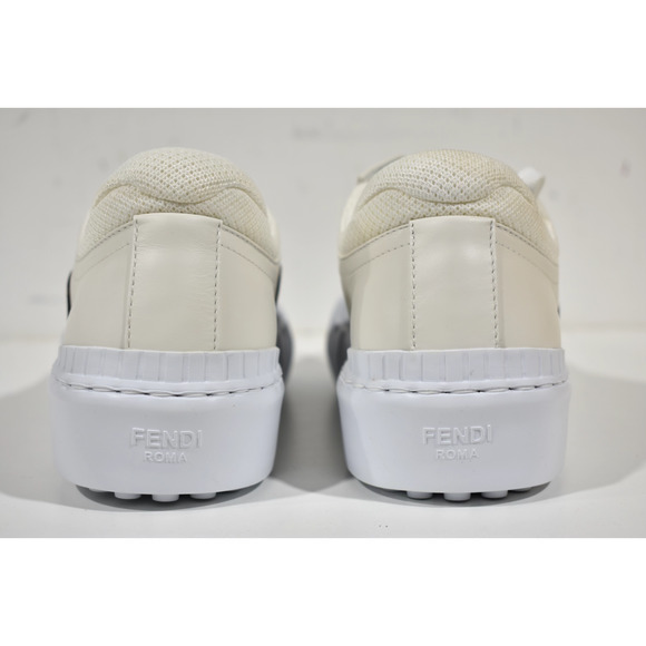 Fendi Force Brown FF Canvas White Platform FF Logo Low Top Trainer Sneaker 39.5 - Picture 11 of 12